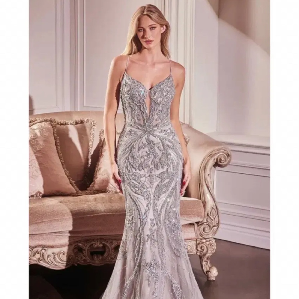 Ladivine CC0240 Prom Dress silver